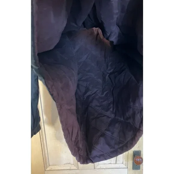 BYLT Mens Hi-Lo Reversible Quilted Maroon Bomber Jacket Size XL Black FA EXC - Picture 7 of 10